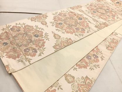 平和屋着物◎六通柄袋帯　宝相華　金糸　正絹　逸品　BAAW1442mz