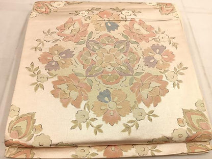 平和屋着物◎六通柄袋帯　宝相華　金糸　正絹　逸品　BAAW1442mz