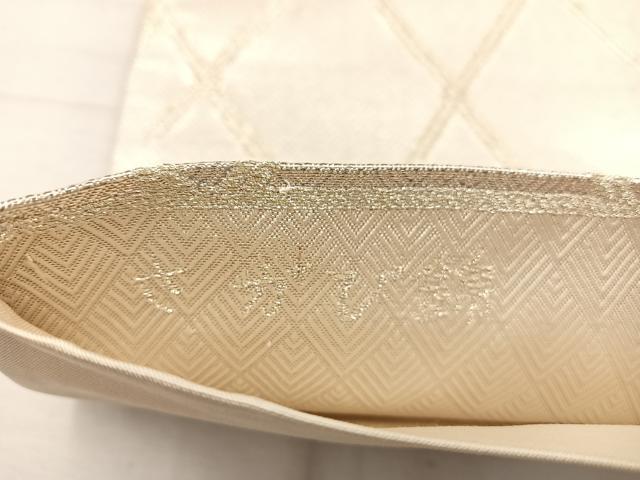 平和屋着物◎全通柄袋帯 さがび錦 九百別織 籬文 金銀糸 正絹 逸品 BAAW1485mz