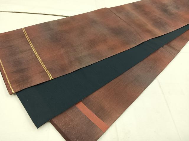 平和屋着物◎太鼓柄袋帯　幾何学文様　正絹　逸品　BAAW1495mz