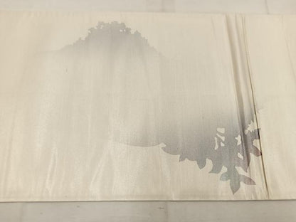 平和屋着物◎太鼓柄袋帯 風景シルエット 引箔 正絹 逸品 BAAW1537mz
