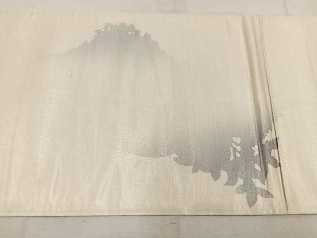 平和屋着物◎太鼓柄袋帯 風景シルエット 引箔 正絹 逸品 BAAW1537mz