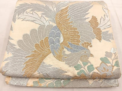 平和屋着物◎六通柄 京袋帯 鳳凰花文 金銀糸 正絹 逸品 BAAW1545mz