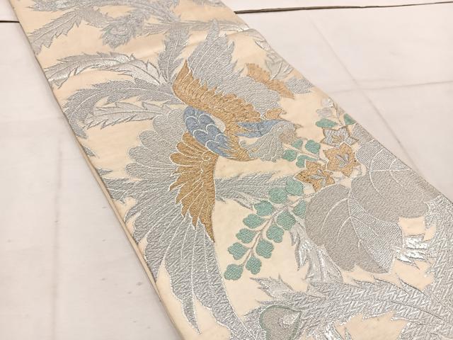 平和屋着物◎六通柄 京袋帯 鳳凰花文 金銀糸 正絹 逸品 BAAW1545mz