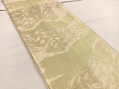 平和屋着物◎六通柄袋帯 霞樹林文 金糸 正絹 逸品 BAAW1564mz
