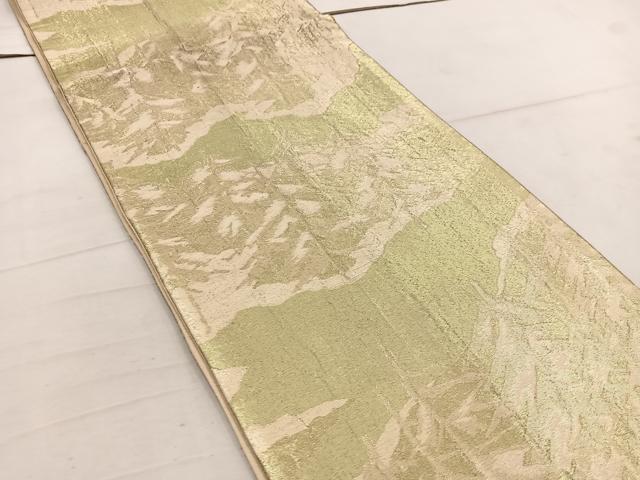 平和屋着物◎六通柄袋帯 霞樹林文 金糸 正絹 逸品 BAAW1564mz