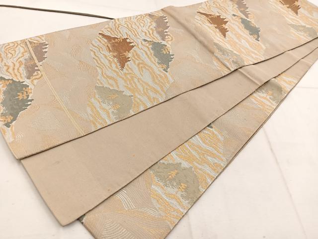 平和屋着物◎六通柄袋帯 遠山流水文 金銀糸 BAAW1570mz