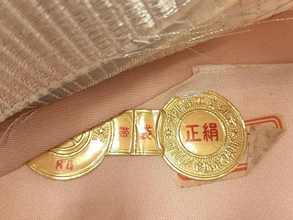 平和屋着物◎西陣　辻梅機業店謹製　六通柄袋帯　唐織　手毬　金銀糸　証紙付き　正絹　逸品　BAAW1581mz