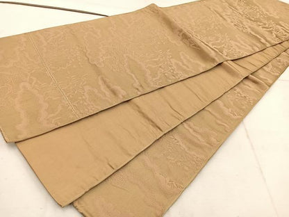 平和屋着物◎全通柄袋帯 雲重ね草葉文 正絹 逸品 BAAW1623mz