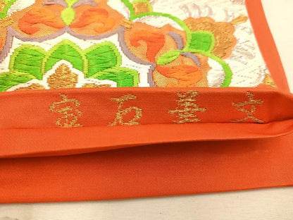 平和屋着物◎六通柄袋帯 唐織 宝石華文 金銀糸 正絹 逸品 BAAW1662mz