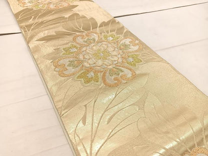 平和屋着物◎六通柄袋帯　宝相華　金銀糸　正絹　逸品　BAAW1665mz