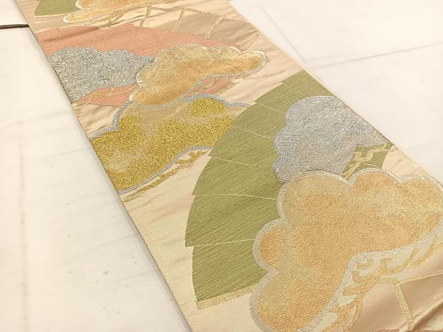 平和屋着物◎六通柄袋帯　松　金銀糸　正絹　逸品　BAAW1723mz