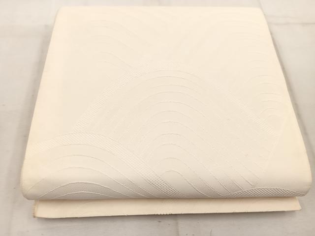 平和屋着物◎全通柄袋帯　流水文　薄香色　正絹　逸品　BAAW1724mz