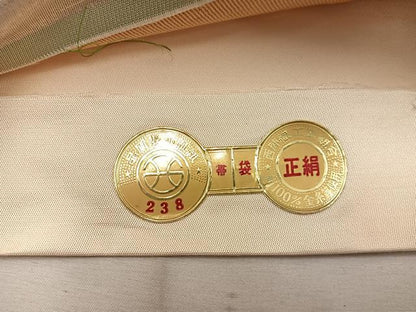 平和屋着物◎西陣　堀健謹製　六通柄袋帯　牡丹　金銀糸　証紙付き　正絹　逸品　BAAW1784mz