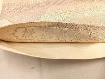 平和屋着物◎六通柄袋帯　桃山絵巻　金糸　正絹　逸品　BAAW1797mz