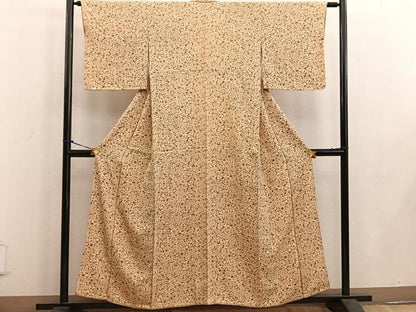 平和屋着物■上質な小紋　草花文　正絹　逸品　BAAW1823mz