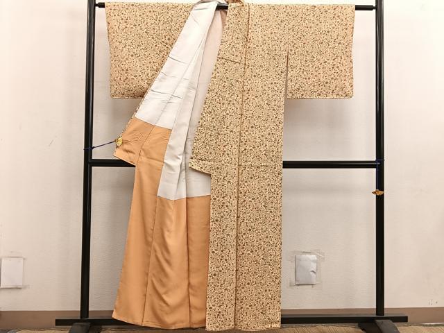 平和屋着物■上質な小紋　草花文　正絹　逸品　BAAW1823mz