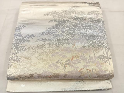平和屋着物◎六通柄袋帯　京名所　プラチナ二重箔　正絹　逸品　BAAW1873mz