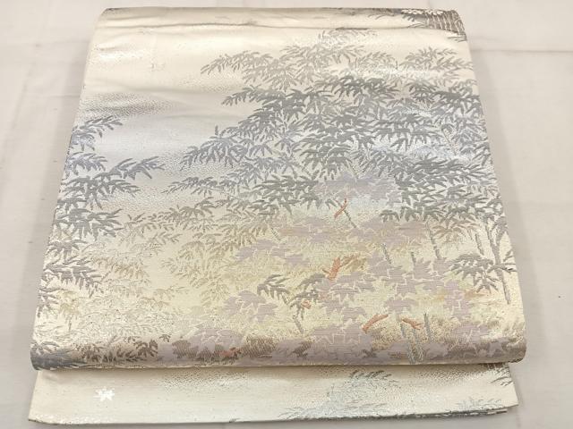 平和屋着物◎六通柄袋帯　京名所　プラチナ二重箔　正絹　逸品　BAAW1873mz