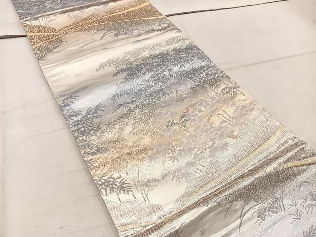 平和屋着物◎六通柄袋帯　京名所　プラチナ二重箔　正絹　逸品　BAAW1873mz