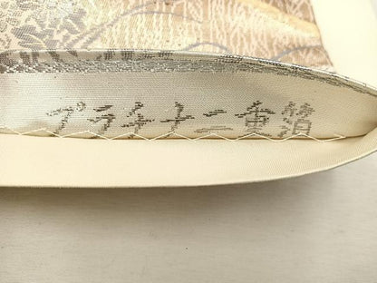 平和屋着物◎六通柄袋帯　京名所　プラチナ二重箔　正絹　逸品　BAAW1873mz