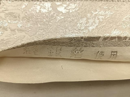 平和屋着物◎六通柄袋帯 錦織 正倉院花文 純銀箔 正絹 逸品 BAAW1904mz