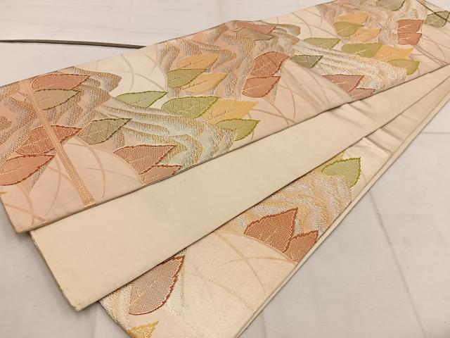 平和屋着物◎六通柄袋帯 遠山樹林文 金銀糸 正絹 逸品 BAAW1905mz