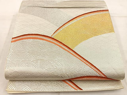 平和屋着物◎六通柄袋帯　とも錦　流水文　金銀糸　正絹　逸品　BAAW1913mz