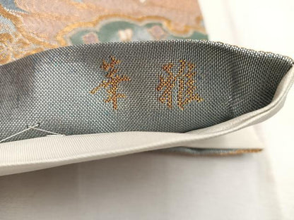 平和屋着物◎六通柄袋帯　瑞宝錦　華雅　金糸　正絹　逸品　BAAW1915mz
