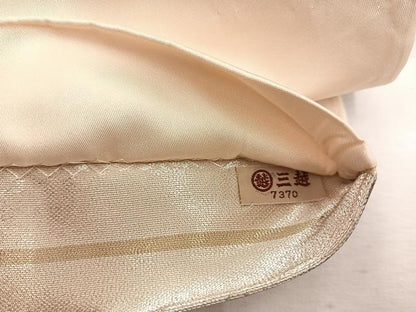 平和屋着物◎六通柄袋帯　遠山文　銀糸　三越扱い　正絹　逸品　BAAW1927mz