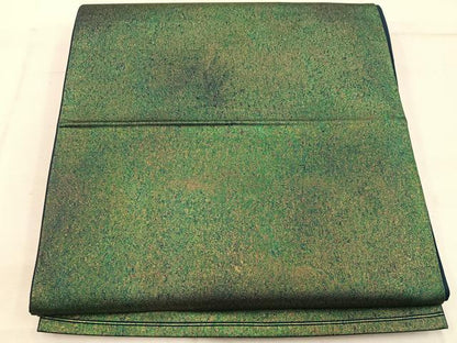 平和屋着物◎六通柄袋帯 霞文 金糸 引箔 正絹 逸品 BAAW1961mz