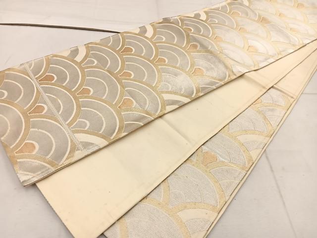 平和屋着物◎六通柄袋帯　青海波　金銀糸　正絹　逸品　BAAW1968mz