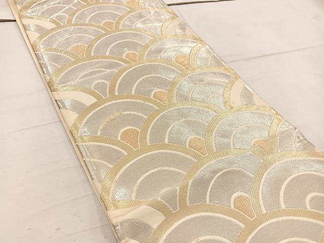 平和屋着物◎六通柄袋帯　青海波　金銀糸　正絹　逸品　BAAW1968mz