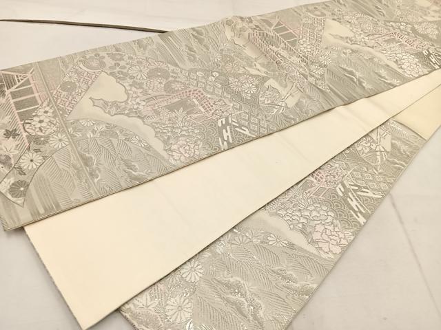 平和屋着物◎六通柄袋帯　九百錦　大原御幸　プラチナ箔　正絹　逸品　BAAW1972mz