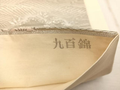 平和屋着物◎六通柄袋帯　九百錦　大原御幸　プラチナ箔　正絹　逸品　BAAW1972mz