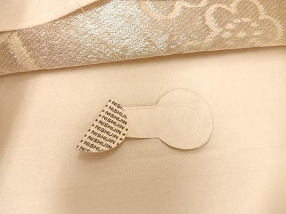 平和屋着物◎西陣　六通柄袋帯　七宝花文　プラチナ二重箔　正絹　逸品　BAAW1986mz