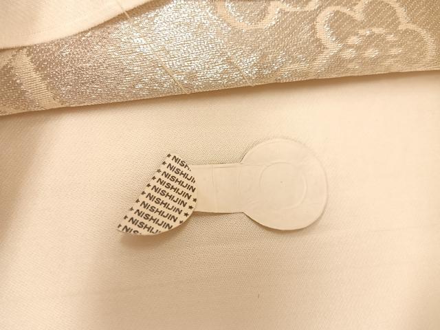 平和屋着物◎西陣　六通柄袋帯　七宝花文　プラチナ二重箔　正絹　逸品　BAAW1986mz
