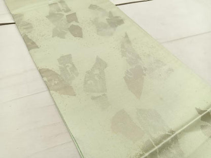 平和屋着物◎六通柄袋帯 幾何学文様 引箔 正絹 逸品 BAAW1988mz