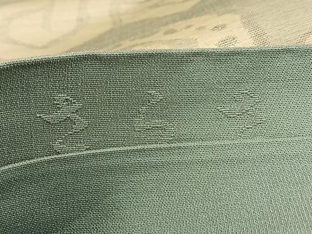 平和屋着物◎西陣　六通柄袋帯　さらさ　幾何学花文　金糸　証紙付き　正絹　逸品　BAAW2024yc