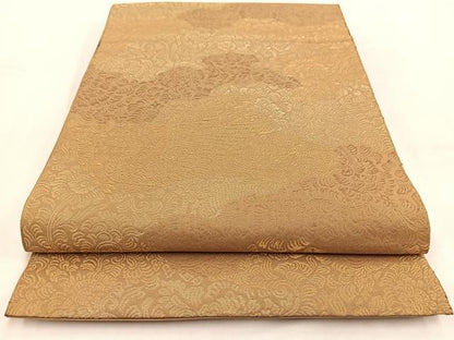 平和屋着物◎六通柄　本袋帯　鳳凰更紗花文　金糸　正絹　逸品　BAAW2068yc