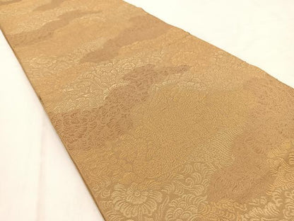 平和屋着物◎六通柄　本袋帯　鳳凰更紗花文　金糸　正絹　逸品　BAAW2068yc