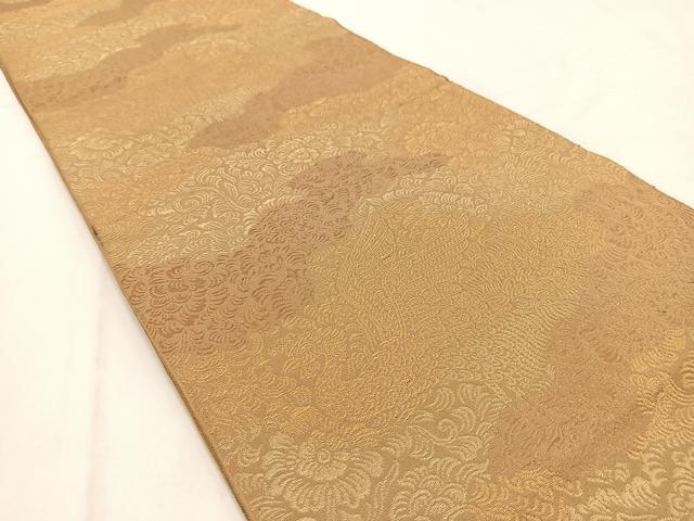 平和屋着物◎六通柄　本袋帯　鳳凰更紗花文　金糸　正絹　逸品　BAAW2068yc
