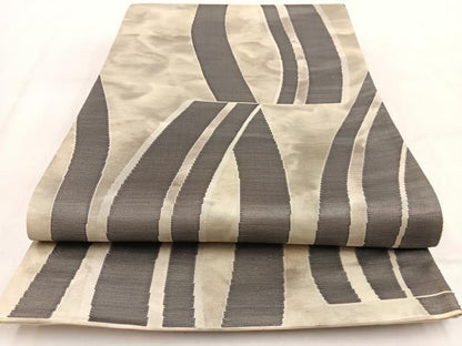 平和屋着物◎六通柄袋帯　抽象文　正絹　逸品　BAAW2088yc