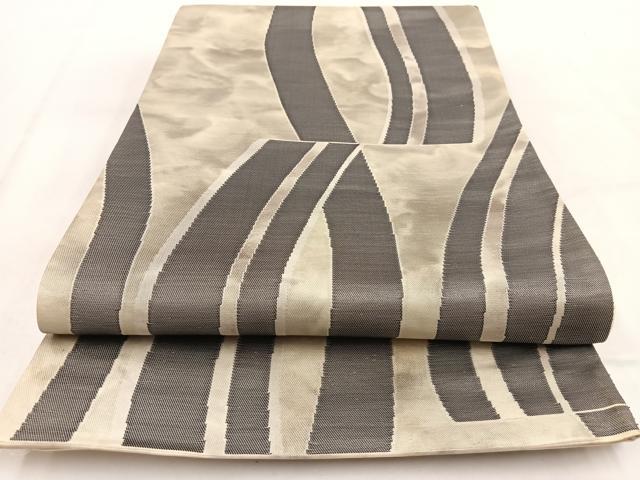 平和屋着物◎六通柄袋帯　抽象文　正絹　逸品　BAAW2088yc