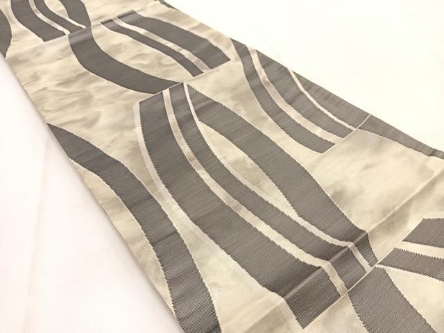 平和屋着物◎六通柄袋帯　抽象文　正絹　逸品　BAAW2088yc