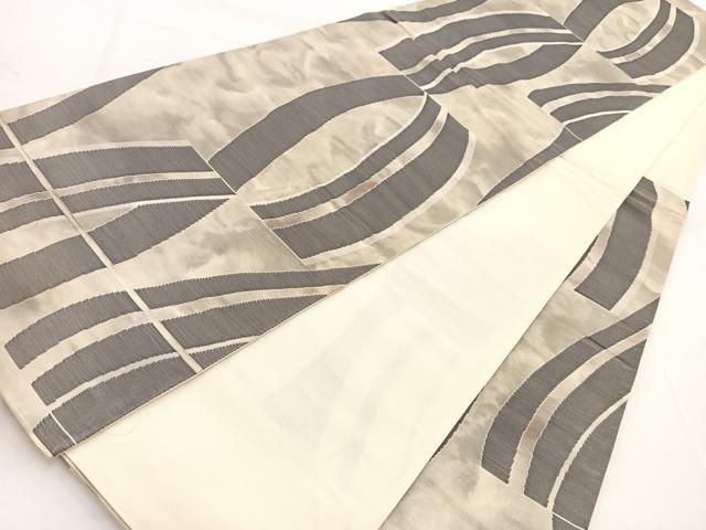 平和屋着物◎六通柄袋帯　抽象文　正絹　逸品　BAAW2088yc