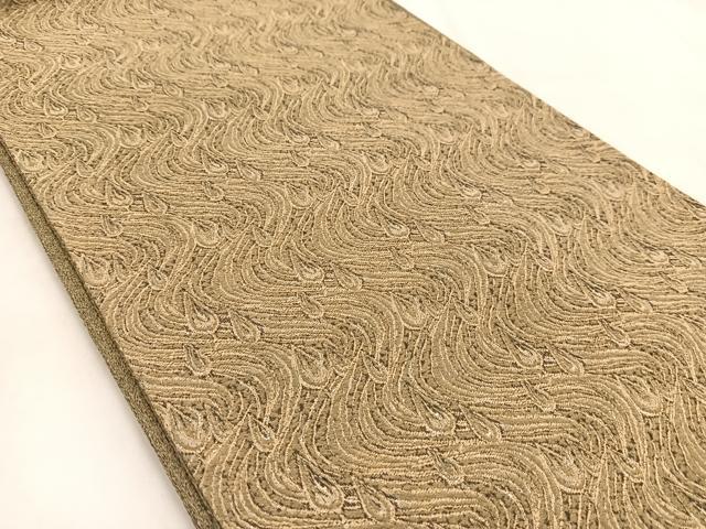 平和屋着物◎六通柄袋帯　抽象文　銀糸　正絹　逸品　BAAW2103yc