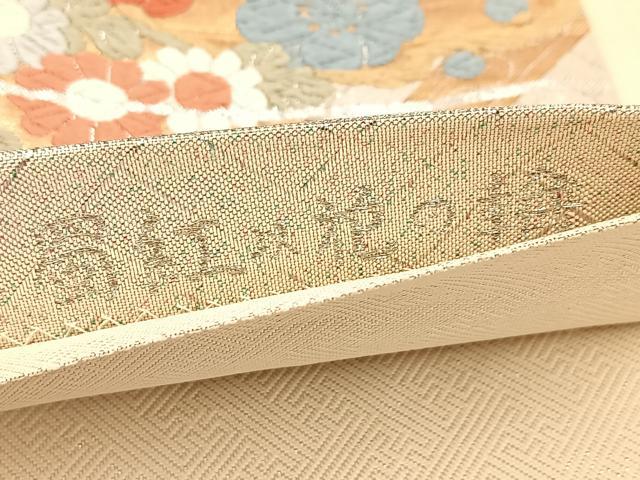 平和屋着物◎佐賀錦　六通柄袋帯　唐織　蜀江花丸文　正絹　逸品　BAAW2121yc