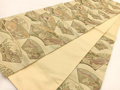 平和屋着物◎六通柄袋帯 木曽東海道 正絹 逸品 BAAW2123yc