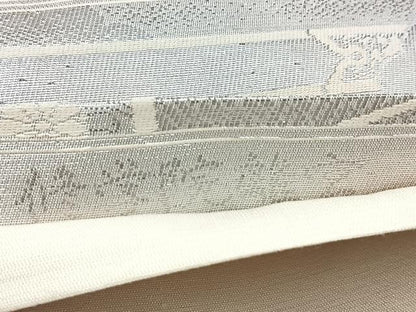 平和屋着物◎六通柄袋帯　京洛百景　修学院離宮　銀糸　引箔　正絹　逸品　BAAW2137yc